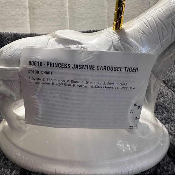 SALE!! DIY Creative crafts ready to paint plaster carousel tiger vintage - Picture 7 of 16